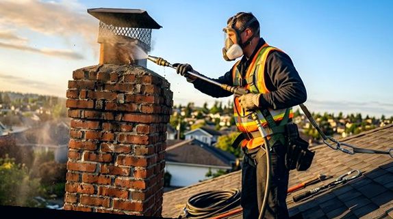 Washing down cap and screen while tracing water entry